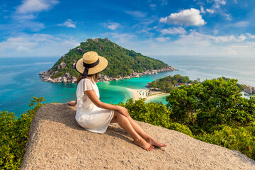 Woman at Nang Yuan Island, Koh Tao, Thailand