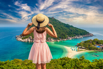 Woman at Nang Yuan Island, Koh Tao, Thailand