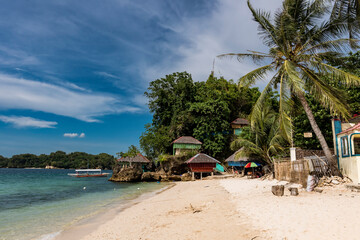 Nueva Valencia, Guimaras, Philippines - A cliff in Alubihod Beach, a popular beach retreat.