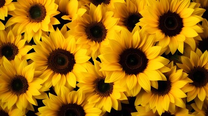 Vibrant Sunflower Background