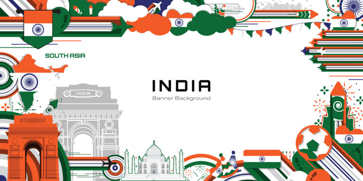 Happy Independence Day of India, illustration background design, country theme