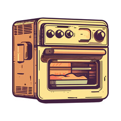 yellow oven design illustration