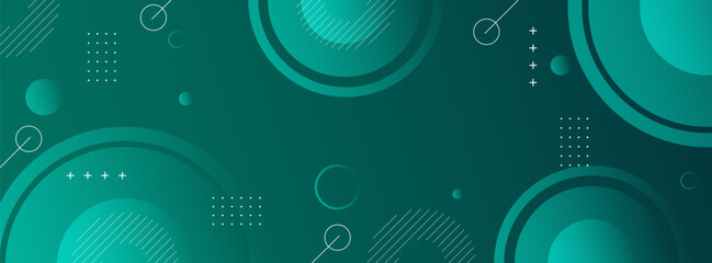 banner background. colorful, dark  green circles effect gradation eps 10