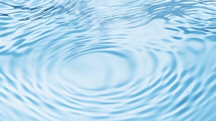Abstract blue water background with wavy circles.