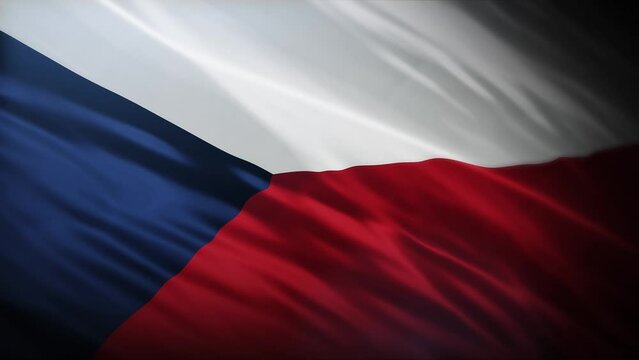 Flag of Czech, full screen in 4K high resolution Czech Republic ( Česk&aacute; republika ) flag 4K.