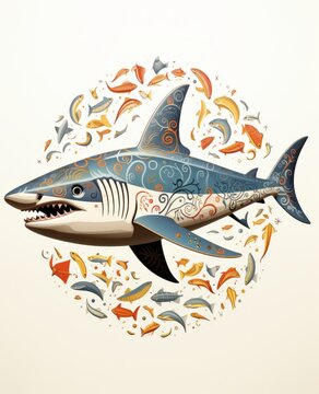 recommend clip art: Great white shark. Generative AI