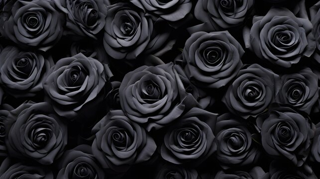 Black roses background