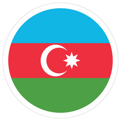 Azerbaijan flag design shape. Flag of Azerbaijan shape