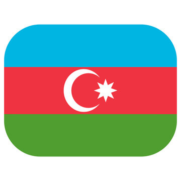 Azerbaijan flag design shape. Flag of Azerbaijan shape
