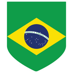 Flag of Brazil. Brazil flag shape. 