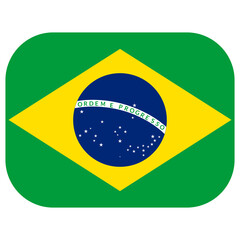 Fototapeta premium Flag of Brazil. Brazil flag shape. 