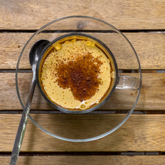 Traditional Egg Coffee on Street of Hanoi Old Quarters Vietnam. The coffee flavours and texture is so delicious a must coffee to try when your in Vietnam 