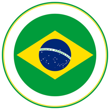 Flag of Brazil. Brazil flag shape. 