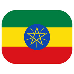 Ethiopia flag shape. Flag of Ethiopia design shape. 