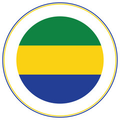 Gabon flag design shape. Flag of Gabon shape