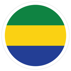 Gabon flag design shape. Flag of Gabon shape