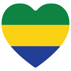 Gabon flag design shape. Flag of Gabon shape