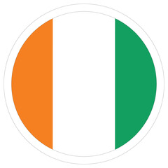 Ivory Coast flag. Ivory Coast flag shape design 