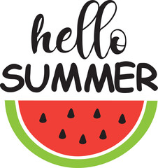 Vector Summer Time Watermelon