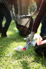 A team of volunteers helped collect rubbish in black bags. Grab a water bottle, a plastic bag, and...