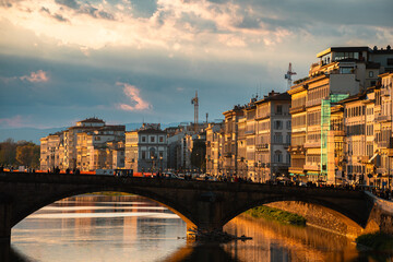 Bridge at Golden Hour, Florence Italy