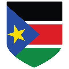 South Sudan flag. Flag of South Sudan design shape.