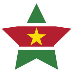Suriname flag design shape. Flag of Suriname design shape.