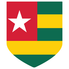Togo flag. Togo flag shape 