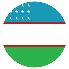 Flag of Uzbekistan. Uzbekistan flag in shape 