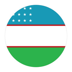 Flag of Uzbekistan. Uzbekistan flag in shape 