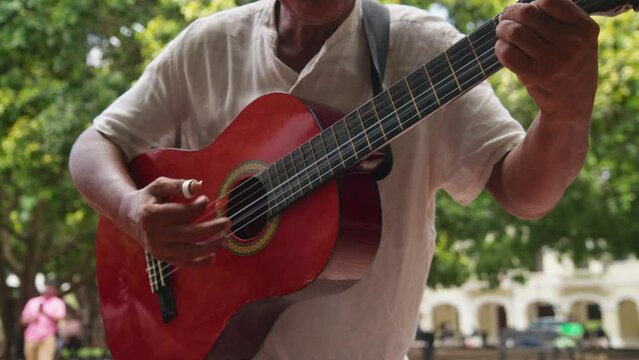 Street musicians in the Dominican Republic
