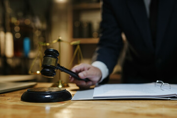 Lawyers having  Concepts of  Legal services at the law office