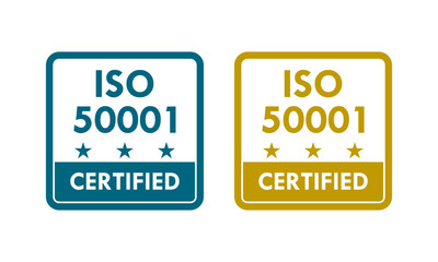 ISO 50001 Design badge template illustration