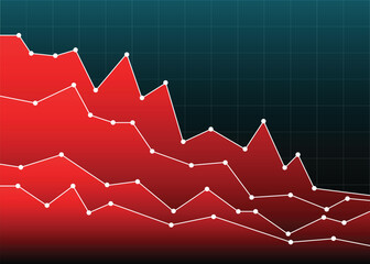 stock market graph forex price chart down trend loss