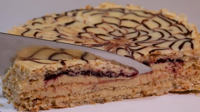 Esterhazy is almond-chocolate cake popular in Hungary, Austria and Germany. Named after the Hungarian diplomat Prince Antal Esterhazy,