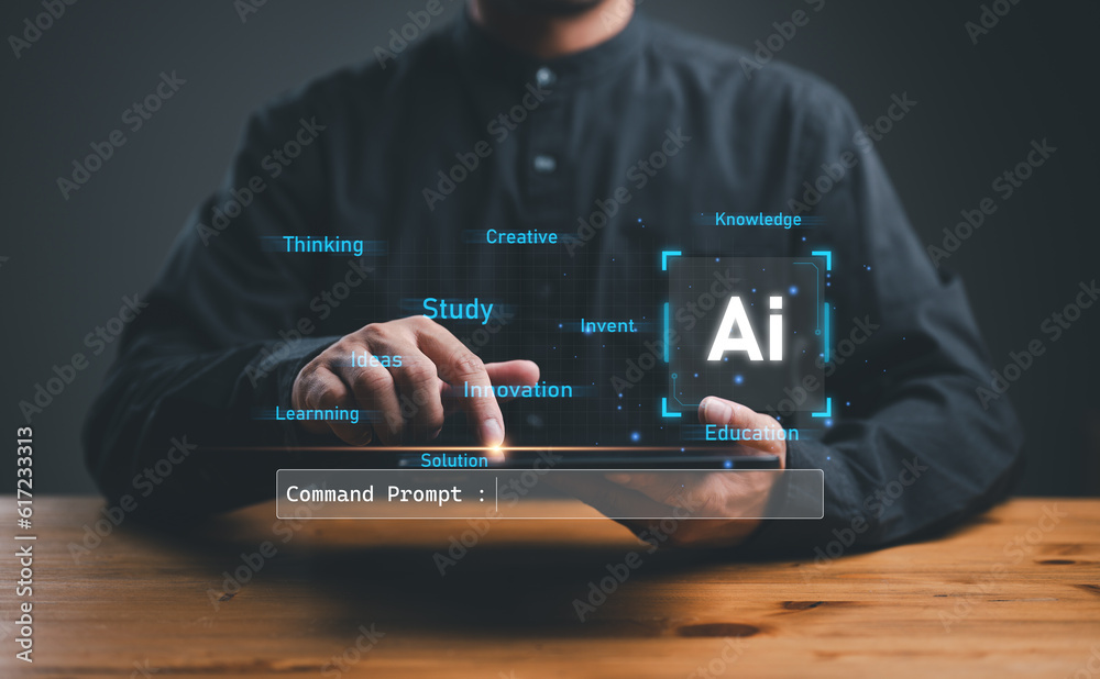 Leinwandbilder digital transformation technology strategy, success in cyber management through artificial intellige
