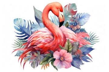 flamingo in the water