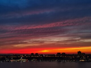 Fototapeta premium sunset over the city
