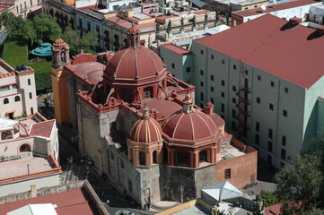 Vista aérea de la Basílica Colegiata de Nuestra Señora de Guanajuato