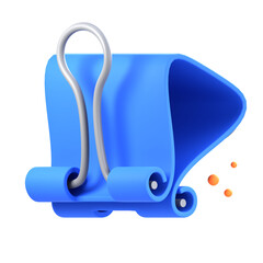 3D paper clip illustrations render of versatile and functional paper clip icon designs. Perfect for organizing and securing your documents, papers, and files.
