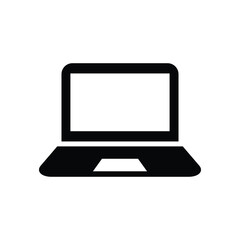 Laptop computer device vector icon