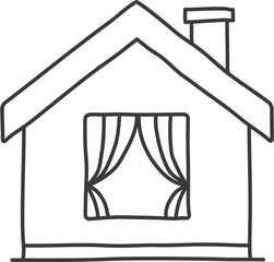 Doodle house icon