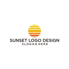 sunset logo design