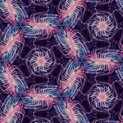 fractal futuristic background in lightning colors