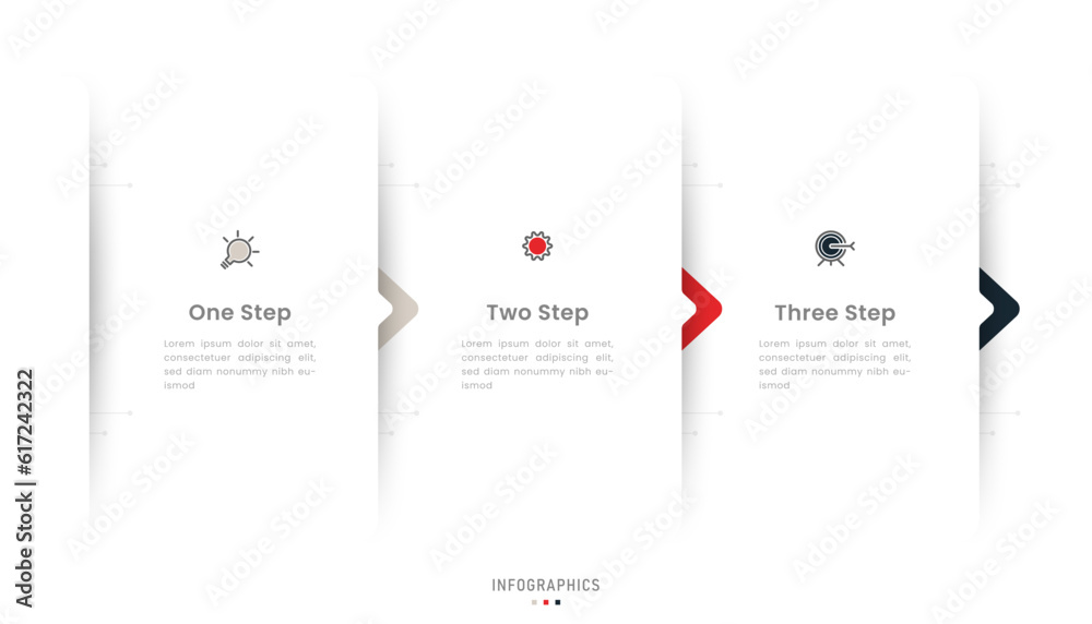 Wall mural vector infographic label design template with icons and 3 options or steps. can be used for process 