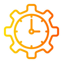 time management gradient icon