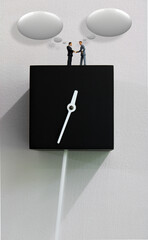 Two professional men having a business conversation.