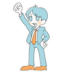 スーツ　若い　男性