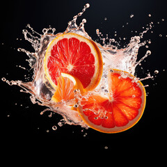 An explosion of red orange with slices