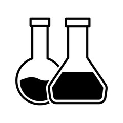 chemical flask icon vector